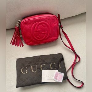 Authentic Gucci Soho Disco leather Crossbody Bag